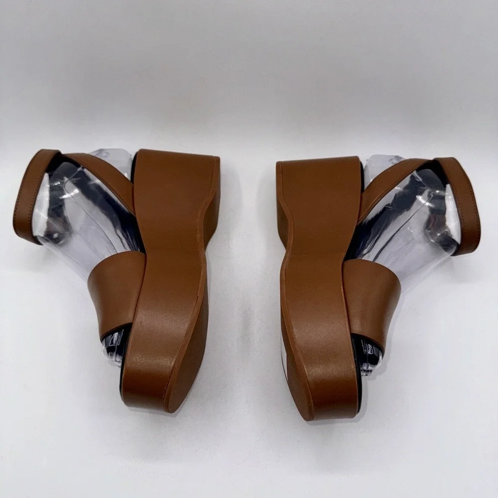 Vince. Phillipa Sandals Women's Size 6.5 EU 36.5 Sequoia Brown Leather‎